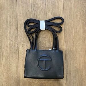 Telfar small black shopping tote bag NWT